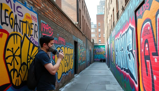 Graffiti-bedeckte Gasse symbolisiert die faszinierende Geschichte junger Menschen in der Stadtkultur.