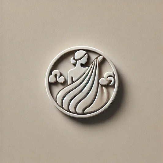 Runder Relief-Skulptur mit fließenden, abstrakten Kurven für Whisper Cloth Loungewear.