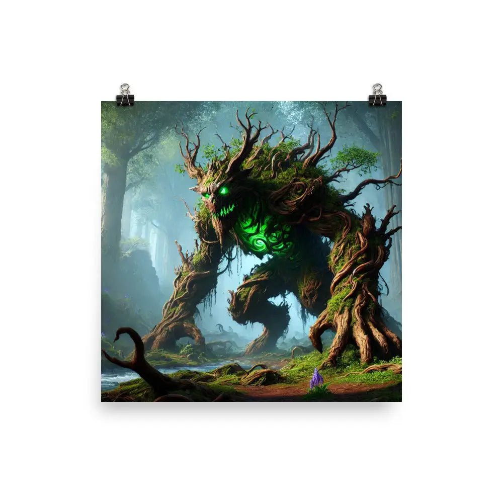 Fantasy Forest Monster GPSR Poster mit eindrucksvollem, fantastischem Waldmonster