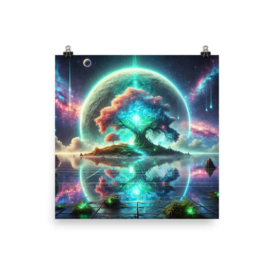 Fantasy Tree Poster für kreative Wandgestaltung mit einzigartigem Design und Farben