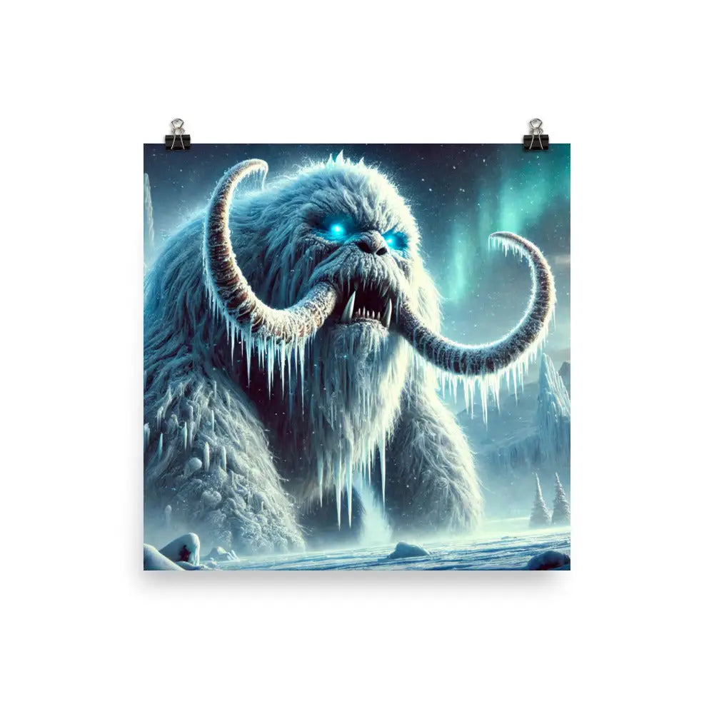 Fantasy Yeti Poster für Ihre Wandgestaltung, einzigartiges Kunstwerk für Ihr Zuhause