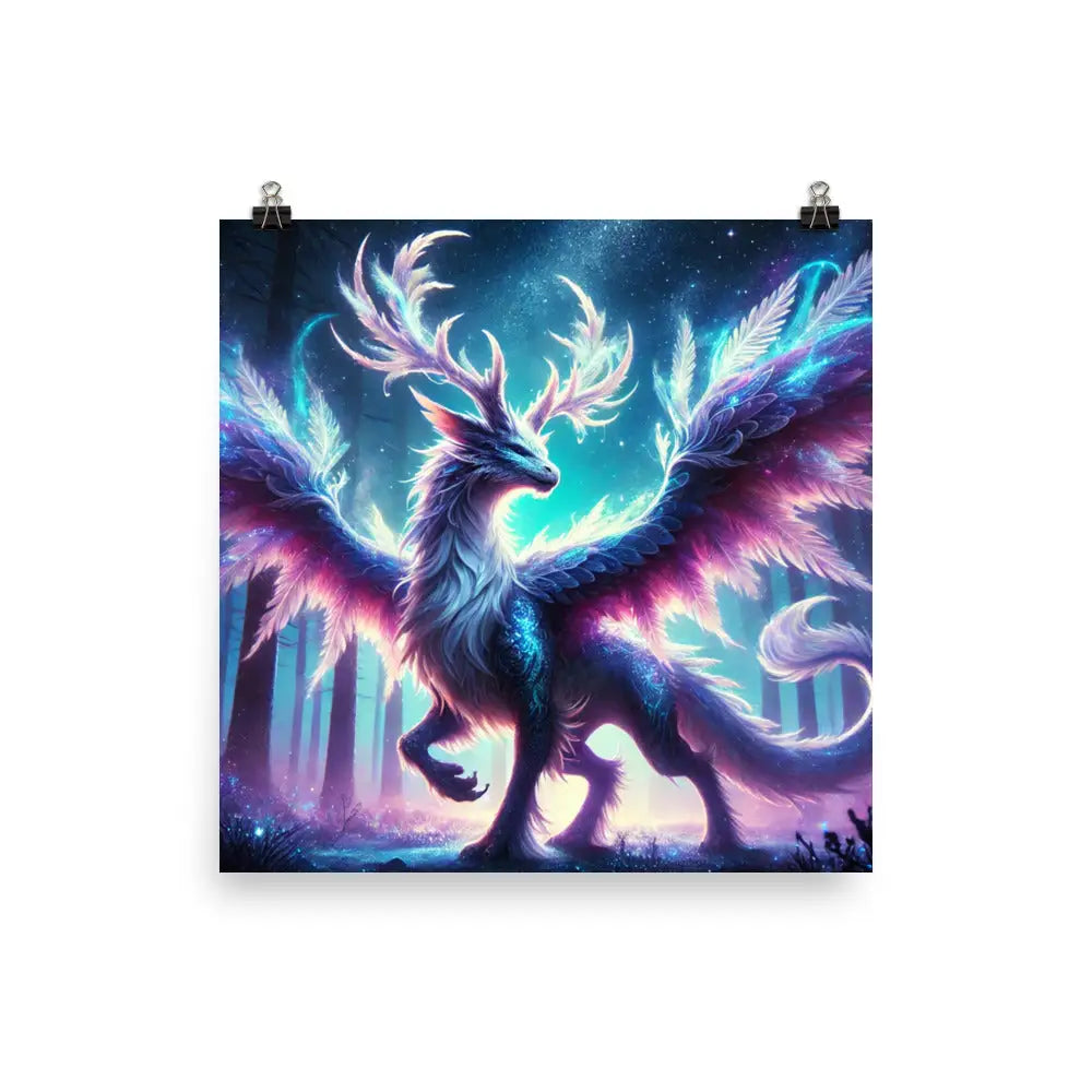 Fantasy Creature Poster Art Print for Decor showcasing vibrant creature artwork