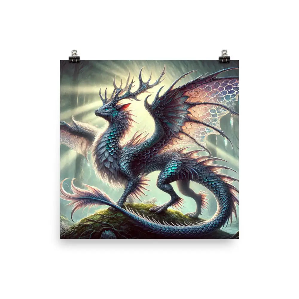 Fantasy Dragon Poster Kunstdruck für Sammler mit beeindruckender Drachenkunst