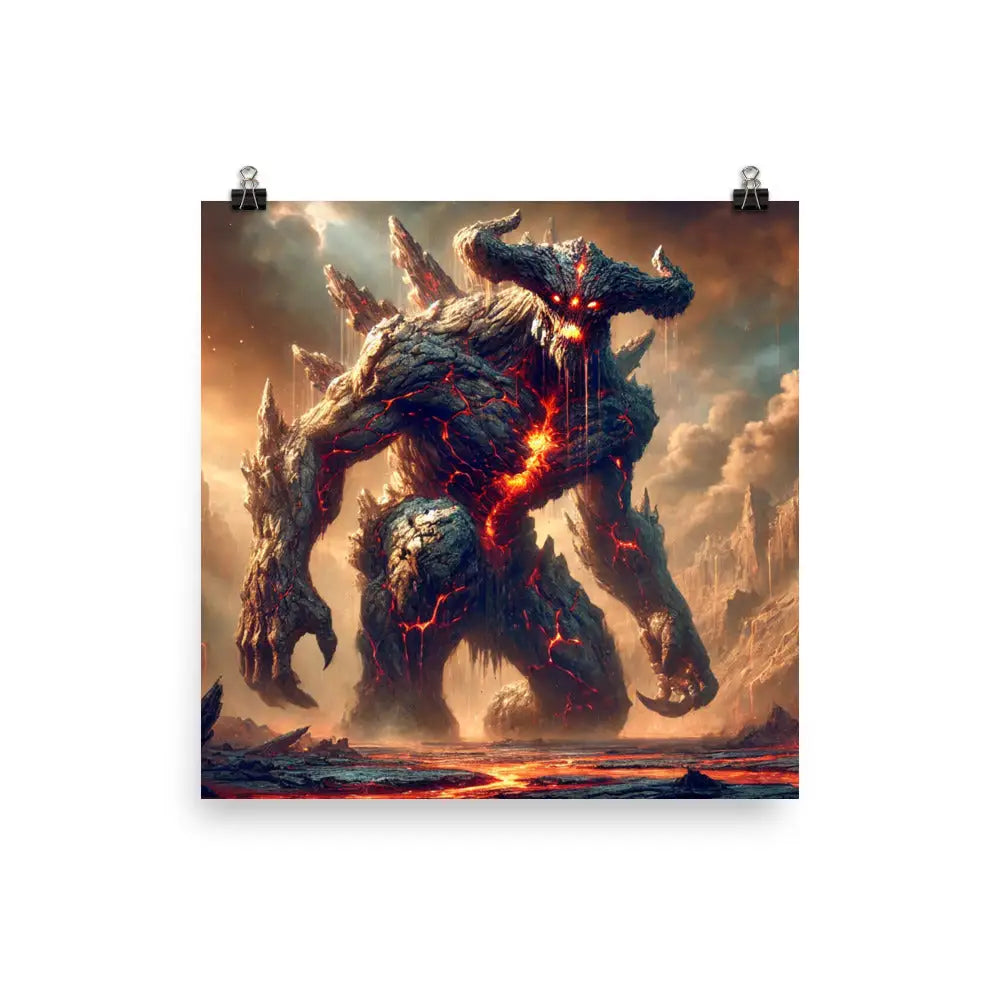 Lava-infused Monster Poster für GPSR-Fans, ideal für Sammler und Fanartikel