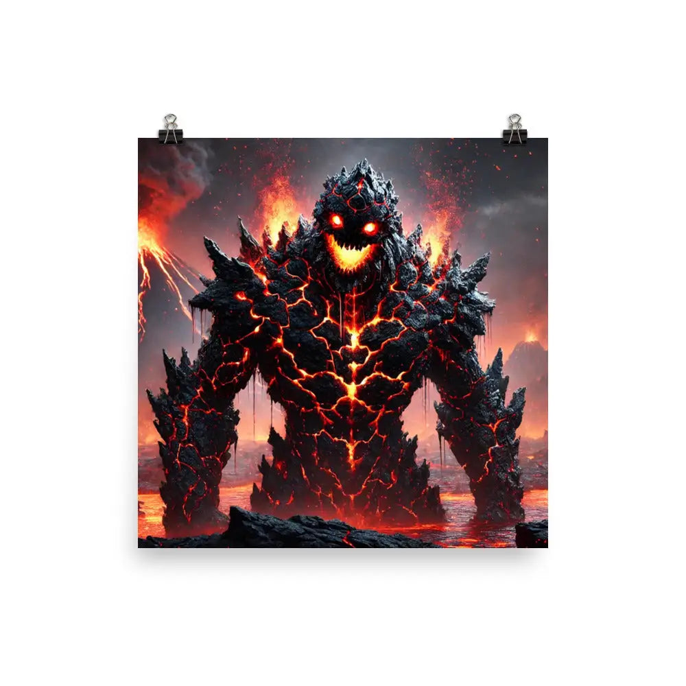 Lava Monster Poster für Kunstliebhaber und Sammler, eindruckvolles Design für Sammler